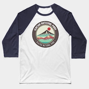 Beauty of Glacier National Park in Japanese Vibes Baseball T-Shirt